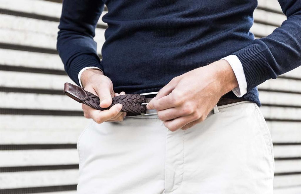Highbuckle riem zonder gaatjes met modern ratelsysteem voor perfecte pasvorm
